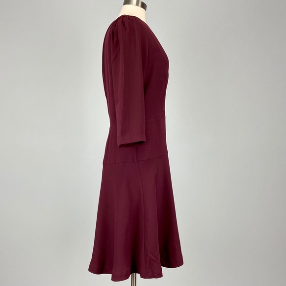 Ann Taylor Seamed Flare Dress in Mauve Rose 14 - Picture 7 of 15